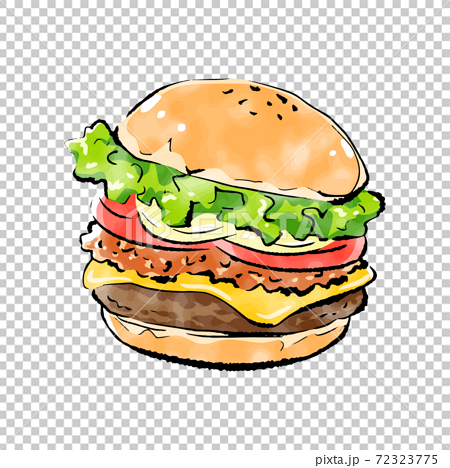 Handwritten Rough Sketch Hamburger Stock Illustration