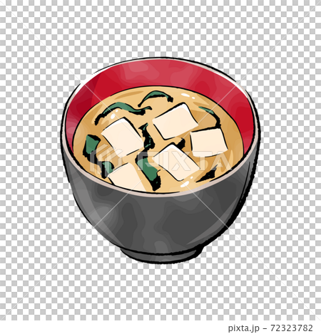 手書きラフスケッチ_味噌汁 72323782