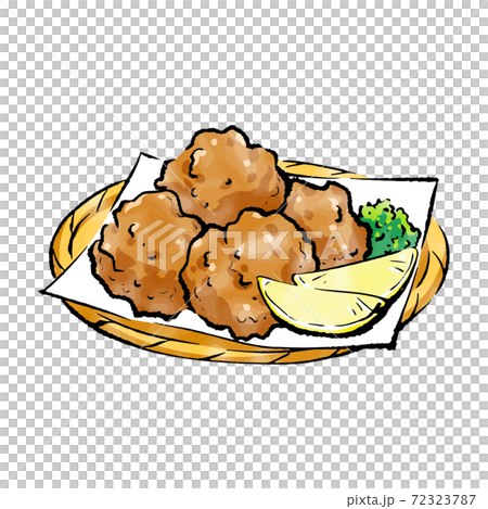手書きラフスケッチ_鶏の唐揚げ 手書きラフスケッチ_鶏の唐揚げ 72323787