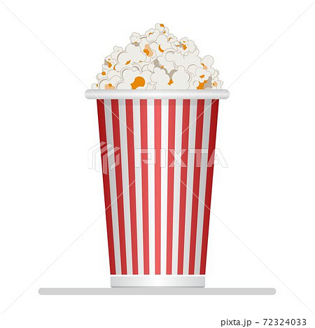 Popcorn bucket vector illustration isolated on white background Popcorn bucket vector illustration isolated on white background 72324033