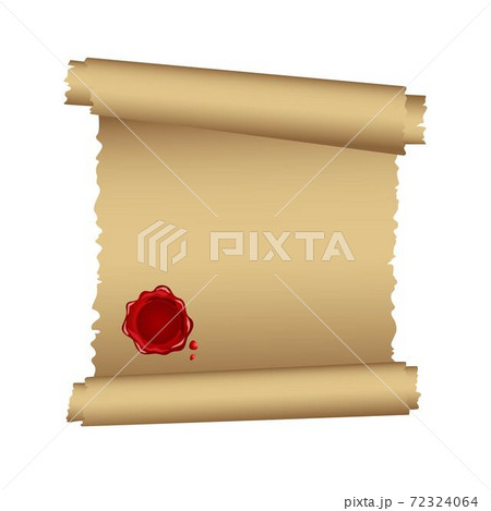 Papyrus scroll vector illustration isolated on white background. Papyrus scroll vector illustration isolated on white background. 72324064
