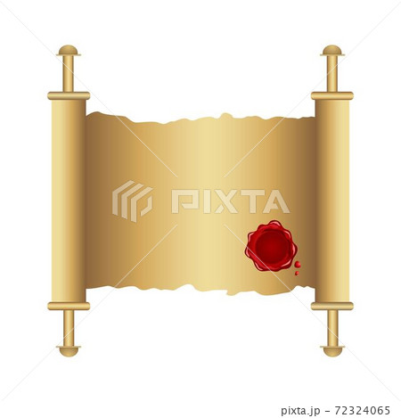 Papyrus scroll vector illustration isolated on white background. 72324065