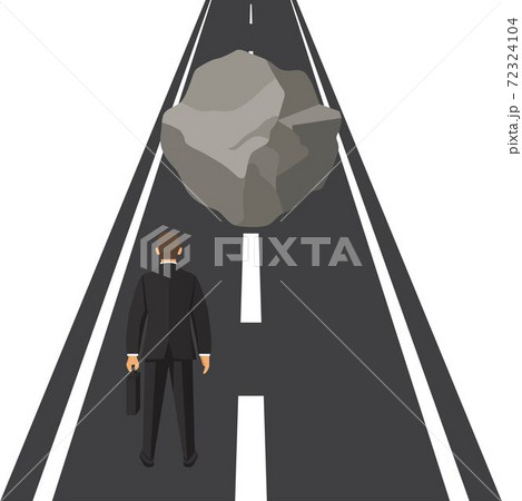 Business obstacle concept. Business risk. Hurdl on way. Way to succes. Barrier on way to succes Vector illustration in flat design. 72324104