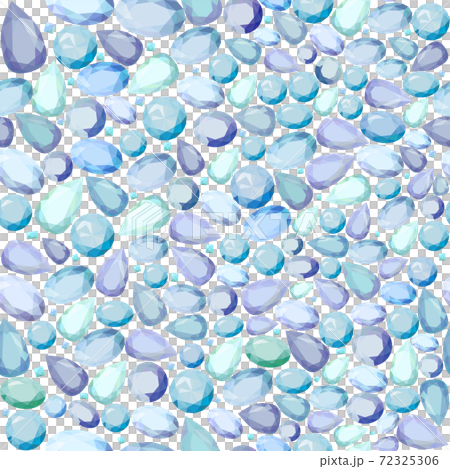 Seamless pattern with blue jewels different... - Stock Illustration ...