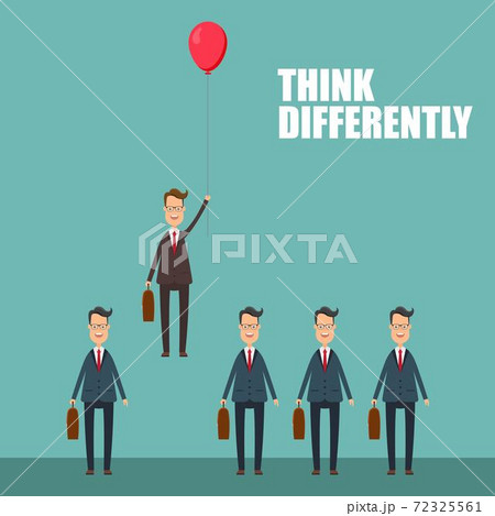 Think differently in business concept. Vector illustration in flat design. 72325561