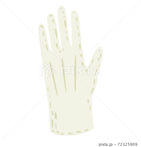 Magic glove isolated on white background. Cartoon magic element for trick hand drawn sketch white color. 72325909