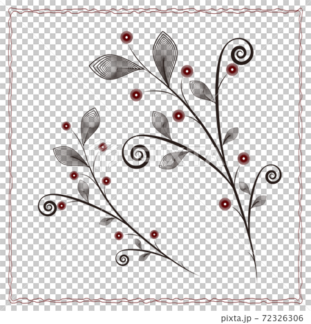 Botanical simple plant drawn in a circle Botanical simple plant drawn in a circle 72326306