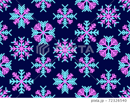 Snowflakes seamless pattern, blue and pink colors. Merry Christmas and Happy New Year background with falling snow. Flat style. Vector illustration Snowflakes seamless pattern, blue and pink colors. Merry Christmas and Happy New Year background with falling snow. Flat style. Vector illustration 72326540