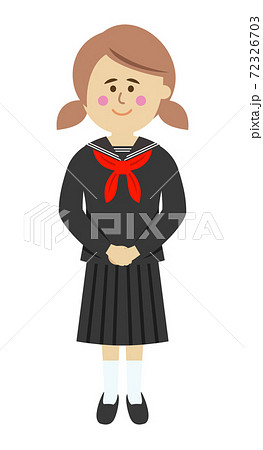 制服を着た学生のイラストイメージ 72326703