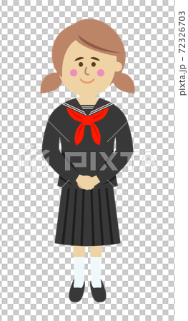 制服を着た学生のイラストイメージ 72326703
