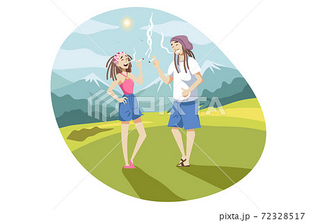 Rastafarian, smoking, marijuana addiction, cannabis consumption concept 72328517