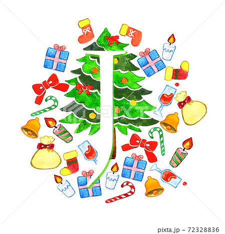 クリスマスデザインの英文字のイラスト素材