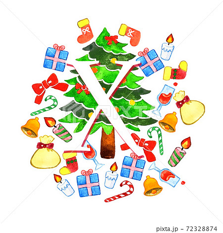 クリスマスデザインの英文字のイラスト素材