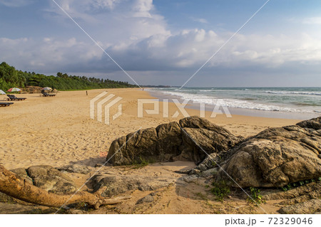 Stones on the beach on the island of Sri Lanka 72329046