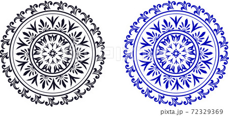 Set of abstract ornate circles in classic ethnic style Set of abstract ornate circles in classic ethnic style 72329369