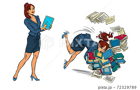 set Two women. Successful and unsuccessful 72329789