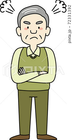 怒るおじいさん（全身） 72331392