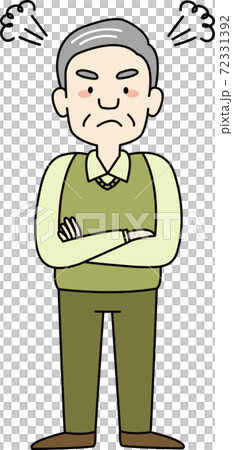 怒るおじいさん（全身） 72331392