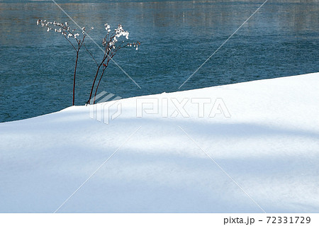 冬の朝　雪面　雪景色 72331729