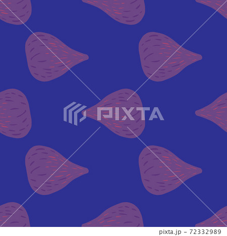 Purple fig seamless pattern with navy blue contrast background. Decorative food backdrop. Purple fig seamless pattern with navy blue contrast background. Decorative food backdrop. 72332989
