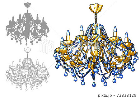 gold chandelier clip art