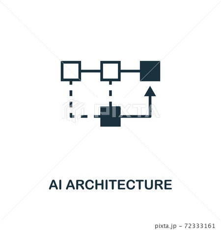 Ai Architecture icon. Premium style design from artificial intelligence icon collection. UI and UX. Pixel perfect ai architecture icon. For web design, apps, software, print usage. 72333161