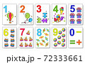 Mathematics cards for children play. Kids play cards 72333661
