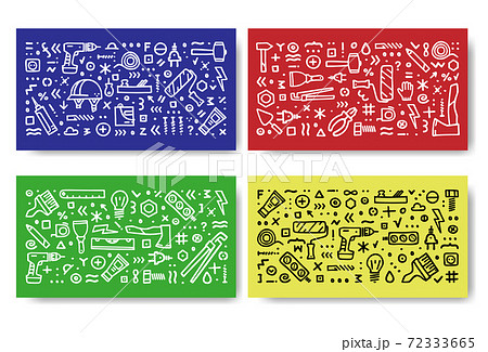 Construction icons vector banner. Building doodle icons Construction icons vector banner. Building doodle icons 72333665