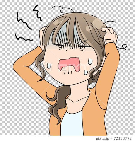 女性面部表情_擔心 72333772