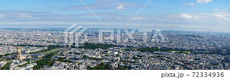 Paris aerial high resolution cityscape from Eiffel Tower to Gran Paris aerial high resolution cityscape from Eiffel Tower to Gran 72334936