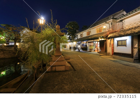 【岡山県】倉敷美観地区の夜景 72335115