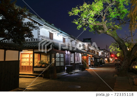 【岡山県】倉敷美観地区の夜景 72335118