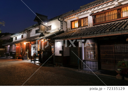 【岡山県】倉敷美観地区の夜景 72335129