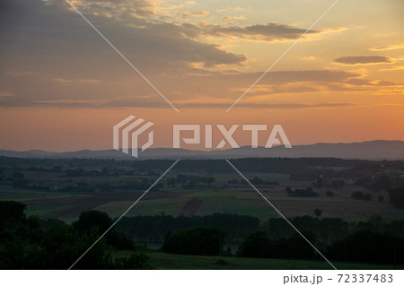 Sunrise at the Tuscany, Italy 72337483