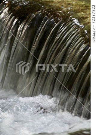 Small waterfall in a mountain river Small waterfall in a mountain river 72337822