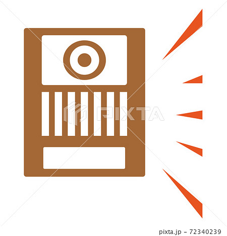 玄関チャイムのイラストのイラスト素材