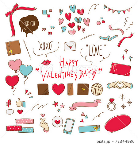 Valentine S Day Cute Hand Drawn Line Art Stock Illustration