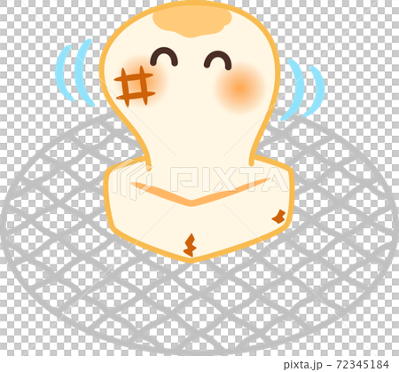 膨らんだ餅のキャラクター 72345184