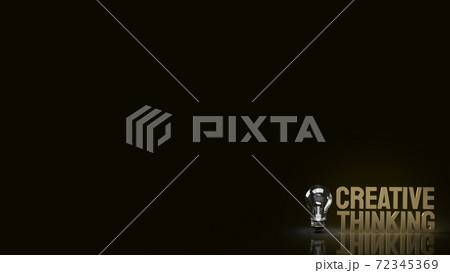 The Light bulb and creative thinking text for...のイラスト素材 [72345369] - PIXTA