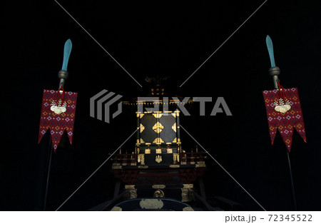 熱海市・来宮神社の比礼鉾(ひれほこ)と社紋「五七桐」を織り込んだ比礼旗 熱海市・来宮神社の比礼鉾(ひれほこ)と社紋「五七桐」を織り込んだ比礼旗 72345522