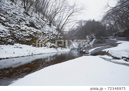 西の郷遊歩道、熊の滑り台　冬 72346975