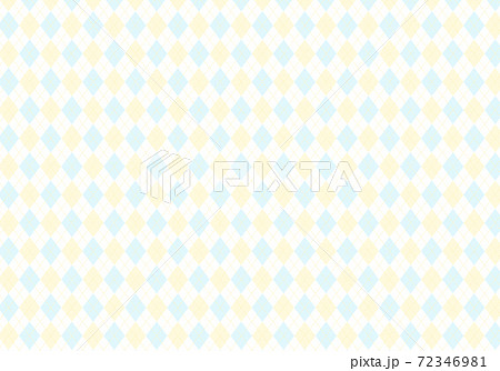 【背景素材】アーガイル柄03 スペイン風(水色と黄色) 【背景素材】アーガイル柄03 スペイン風(水色と黄色) 72346981