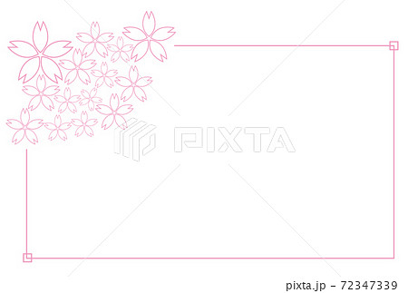 桜の花びらのメッセージカードのイラスト素材