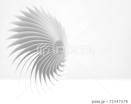 Abstract white spiral structure, digital graphic 3 d 72347379