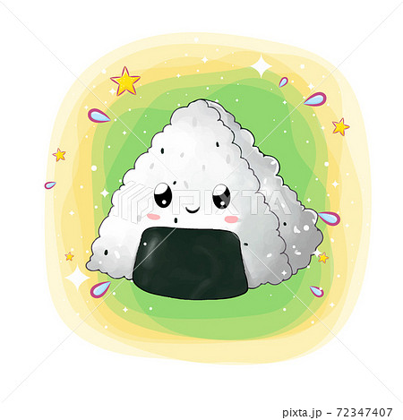 The Triangle Happy Onigiri With Her Eyes のイラスト素材