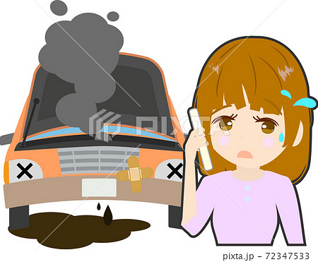 Illustration Of A Woman Calling In A Hurry When Stock Illustration