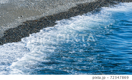 田子の浦海岸の波打ち際 田子の浦海岸の波打ち際 72347869