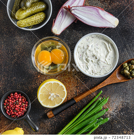 Homemade white sauce tartar tartare with Homemade white sauce tartar tartare with 72348713