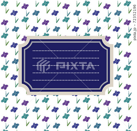 パステルで描いた小花のお手紙フレーム 72352196