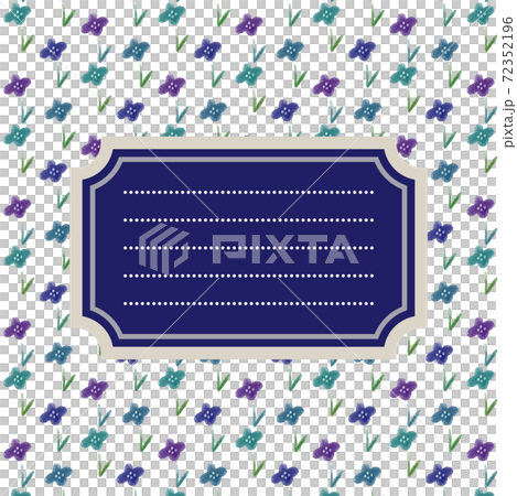 パステルで描いた小花のお手紙フレーム 72352196